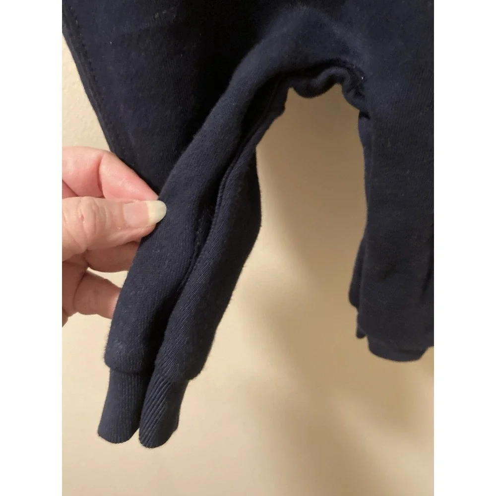 Ralph Lauren Navy Blue Polo One Piece Romper‎ Jumpsuit Baby 9m Hoodie NWT